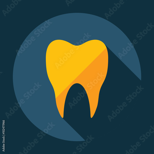 Flat modern design with shadow tooth