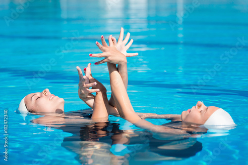 Detail from synchronized swimming routine