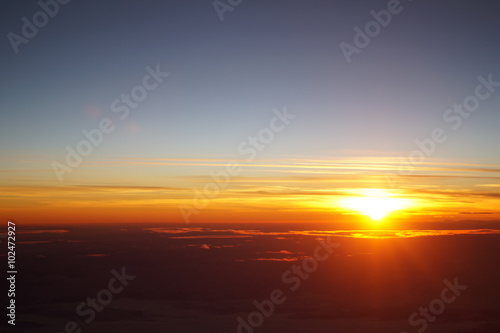 Sonnenuntergang flug