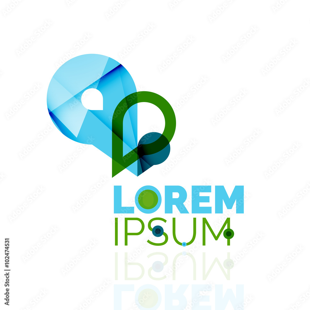 Logo, abstract geometric business icon Logo, abstract geometric business icon