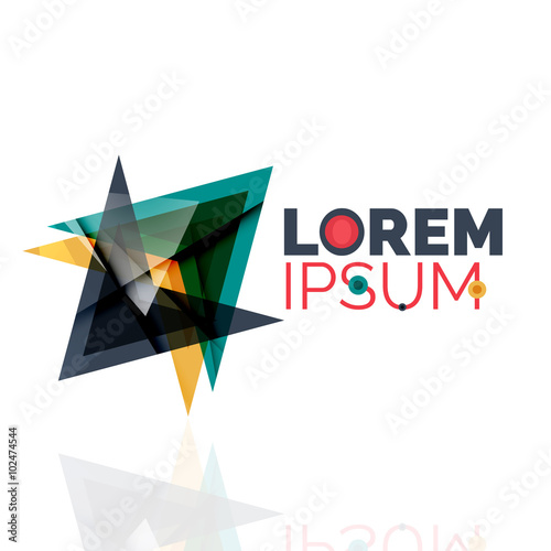 Logo, abstract geometric business icon