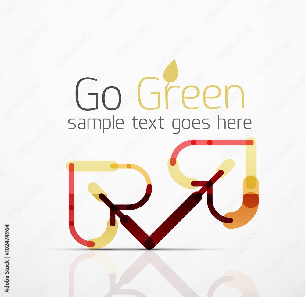 Vector abstract logo idea, eco leaf, nature plant, green concept business icon. Creative logotype design template