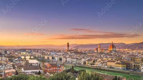 Beautiful sunset over Florence, Itay