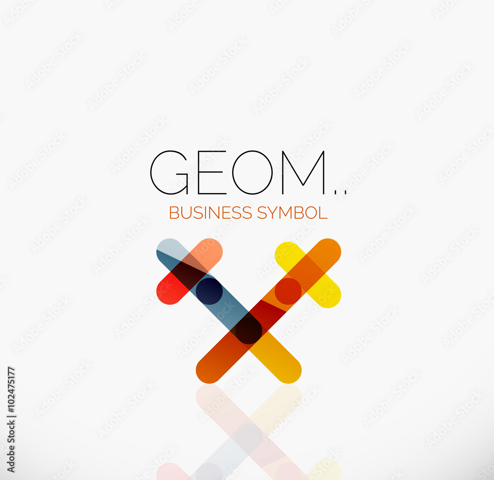Logo, linear abstract geometric icon Logo, linear abstract geometric icon