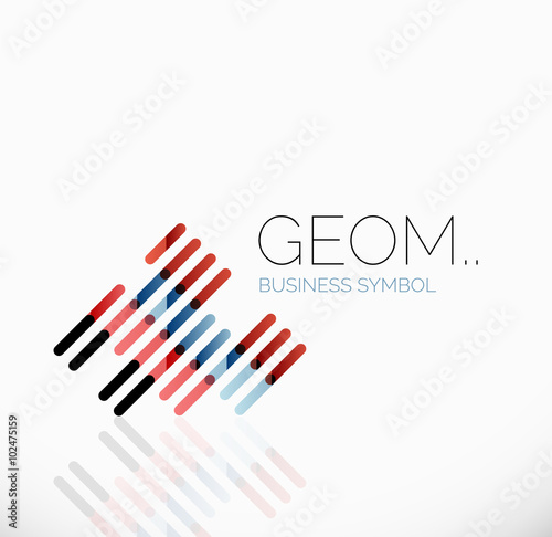Logo, linear abstract geometric icon