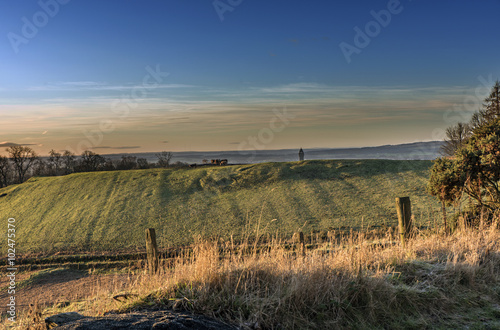 Sunrise over Stirling field