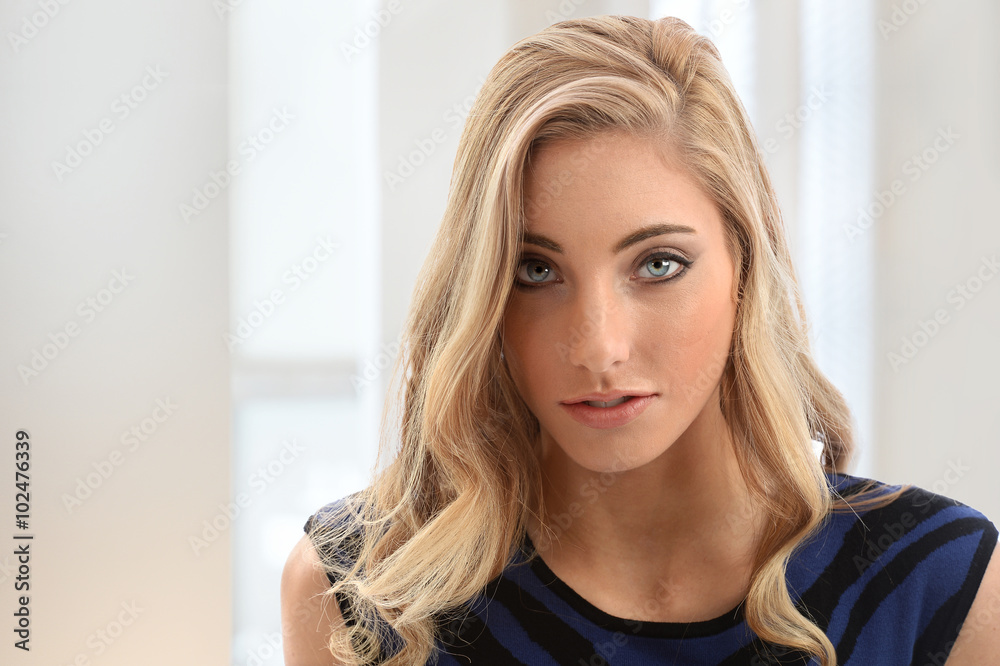 Young Businesswoman in Office Building Young Businesswoman in Office Building