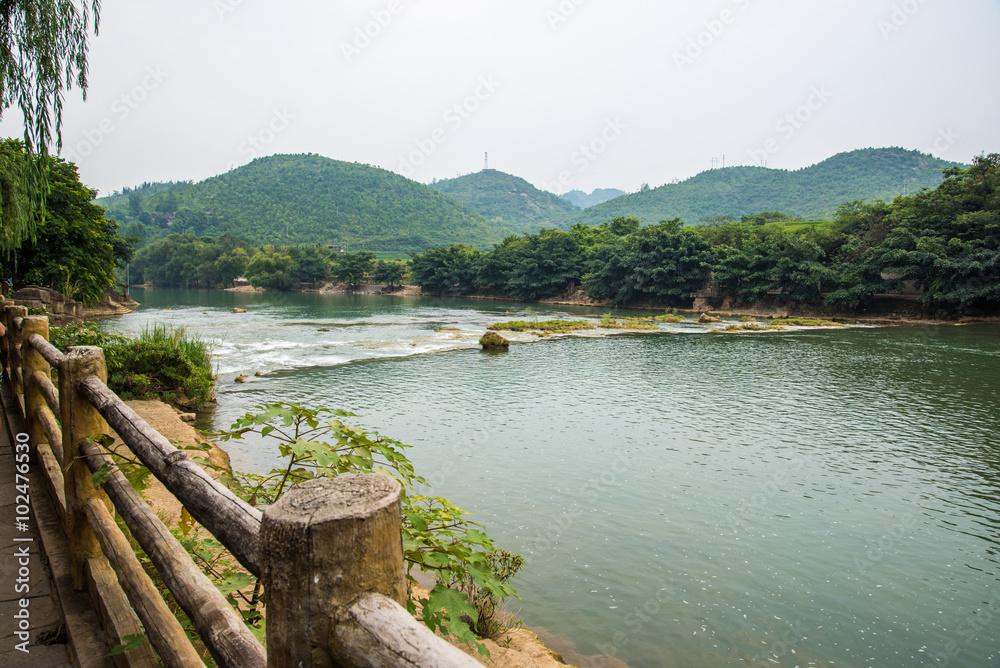 baining river scenery of Huangguoshu waterfalls -Anshun, China