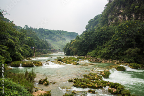 baining river scenery of Huangguoshu waterfalls -Anshun, China photo