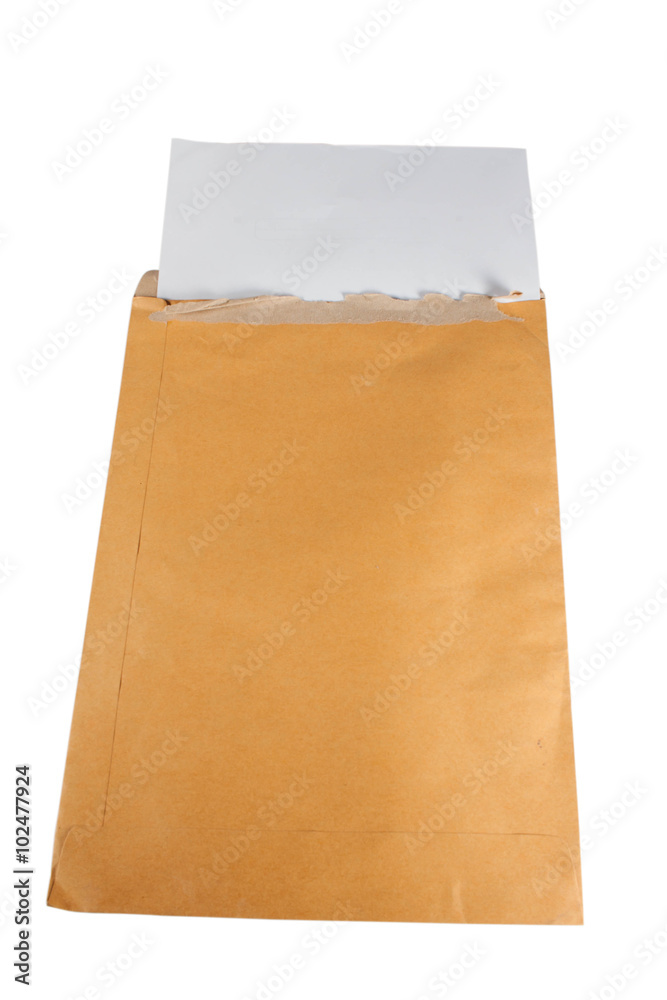 big envelope on with white background big envelope on with white background