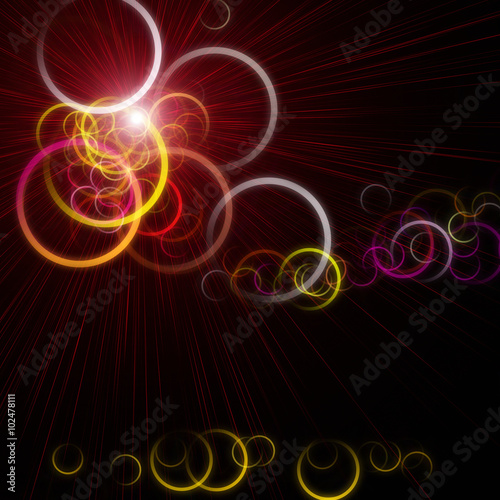 futuristic circle background design with lights