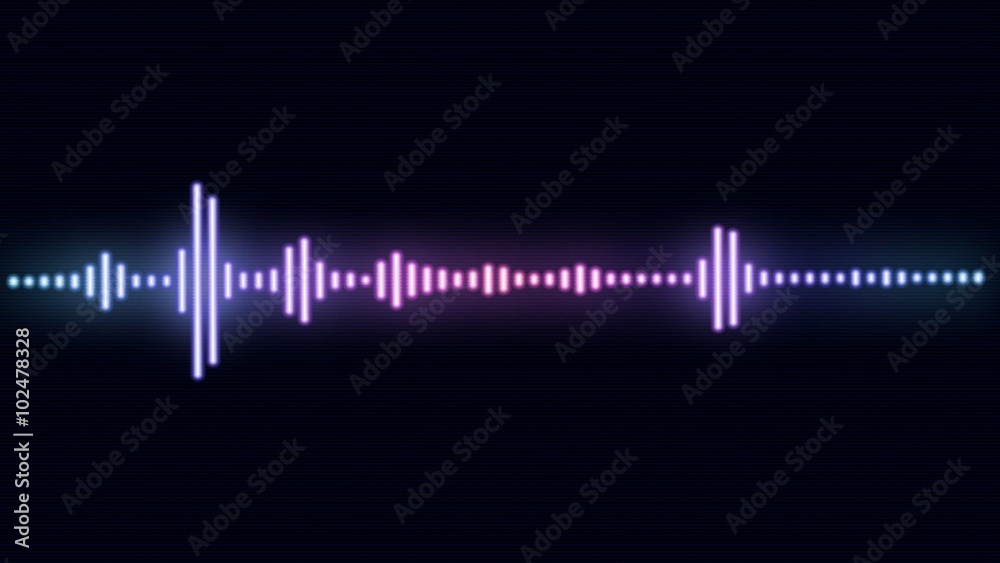 digital audio spectrum wave effect