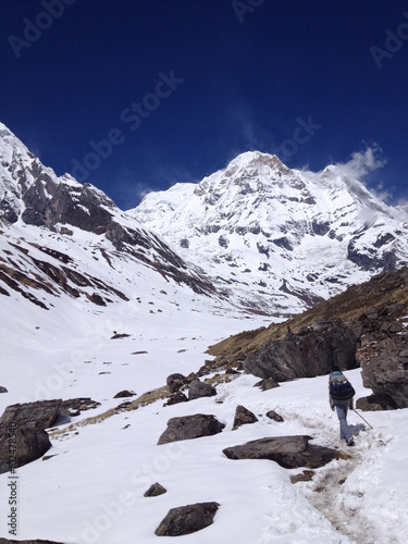 Trekking at Annapurna base camp - Nepal  Himalayas