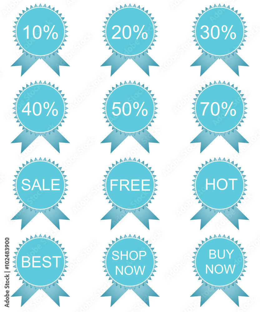 Discount labels set, vector illustration Discount labels set, vector illustration