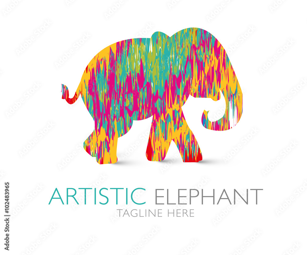 Artistic Elephant Stock Vector | Adobe Stock