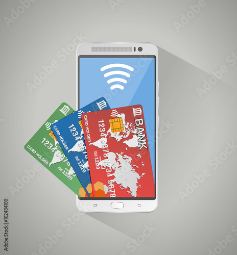 concept of mobile banking and online payment