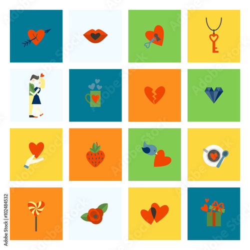 Happy Valentines Day Icons © helenstock