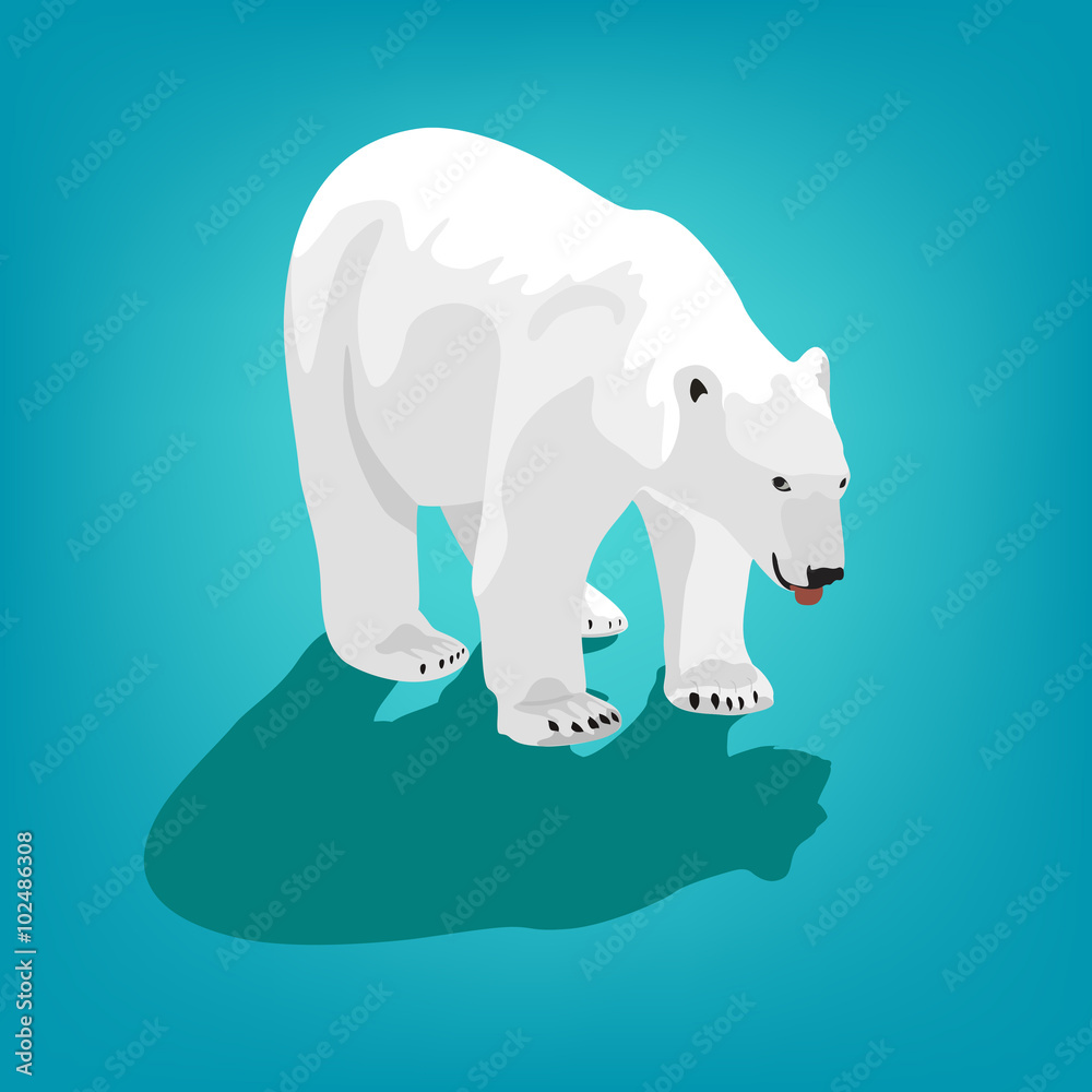 illustration of polar bear on blue background. Eps 10 illustration of polar bear on blue background. Eps 10