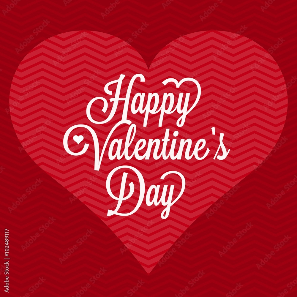 Vector happy valentine's day with heart and stripe background, no gradient Vector happy valentine's day with heart and stripe background, no gradient
