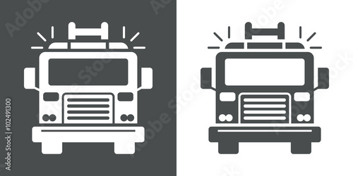 Icono plano camion de bomberos #3