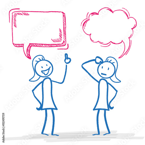 Stickwoman 2 Speech Bubbles