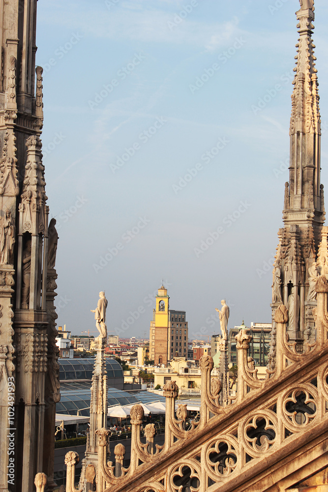 Panoramic view of the city of Milan from height Panoramic view of the city of Milan from height