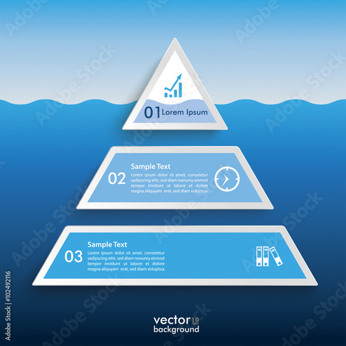 Iceberg Pyramid 3 Pieces Infographic