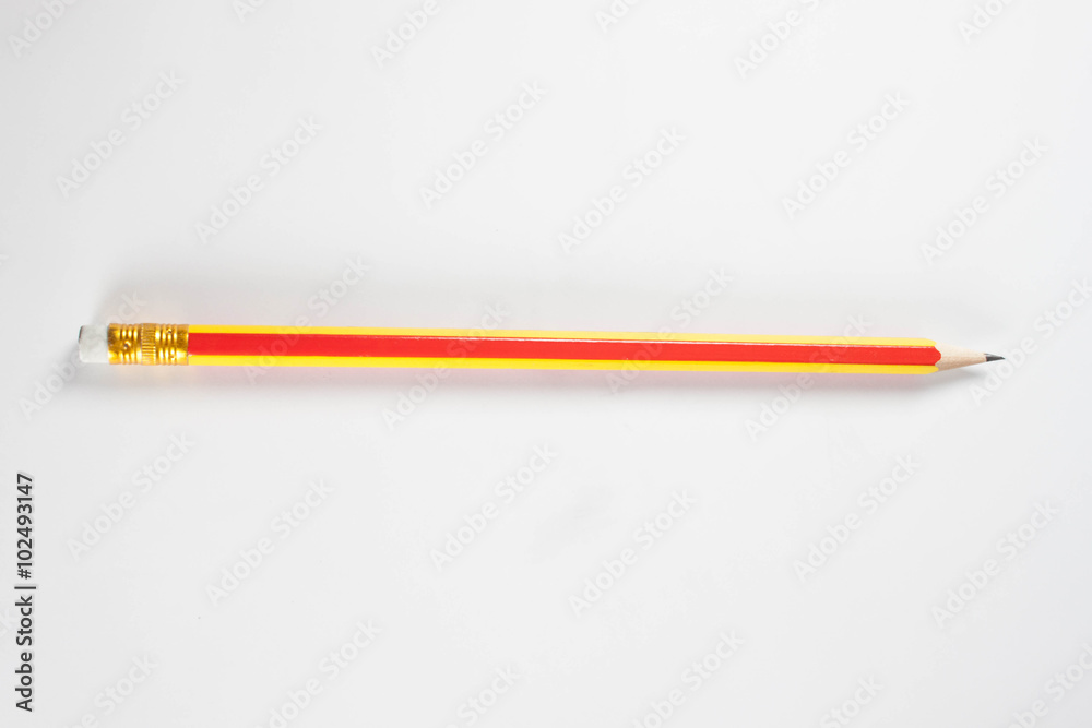 Pencil with sharpening shavings Pencil with sharpening shavings