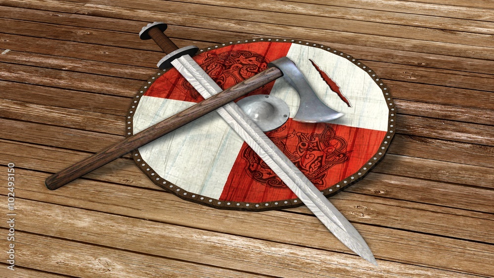 viking sword and shield