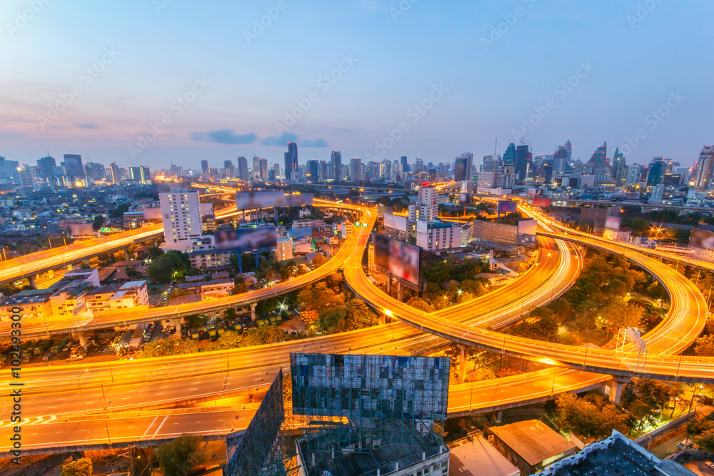 Bangkok Expressway and Highway top view