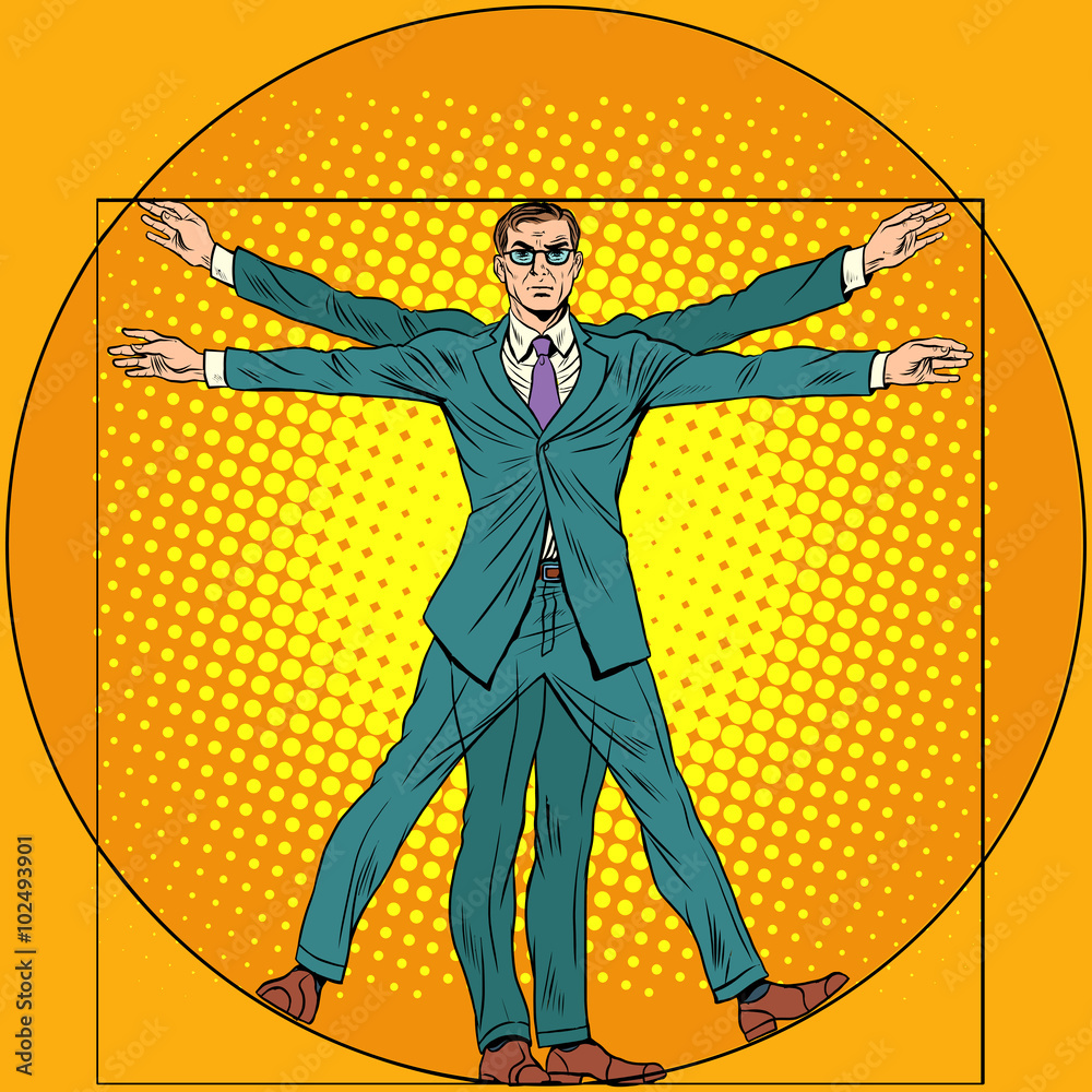 businessman Vitruvian man Adobe Stock