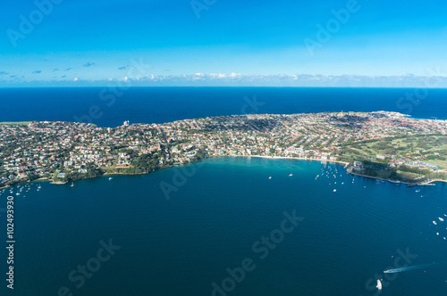 Photography Aerial view on Watsons Bay and Tasman Sea