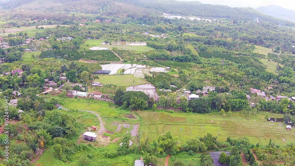 Aerial shot of agriculture and farm land Aerial shot of agriculture and farm land
