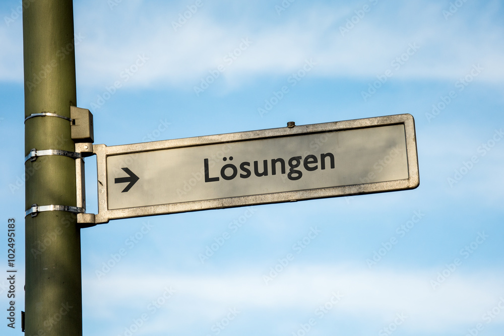 Fototapeta premium Schild 67 - Lösungen