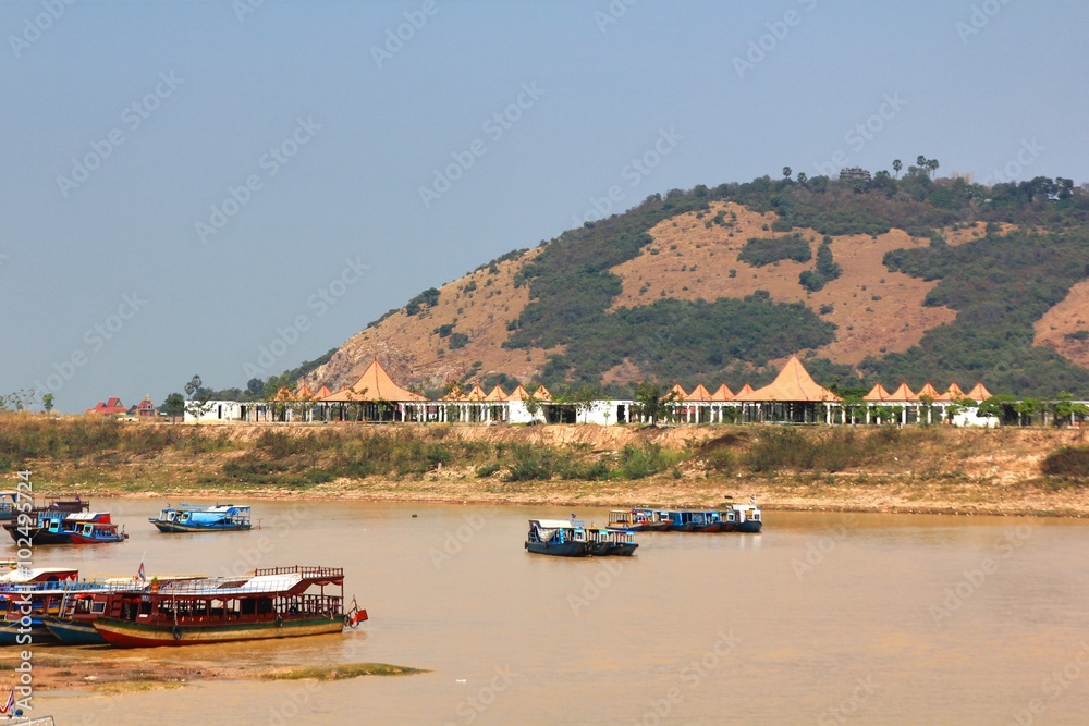  The floating village at  Tonle Sap lake. siemreap Cambodia