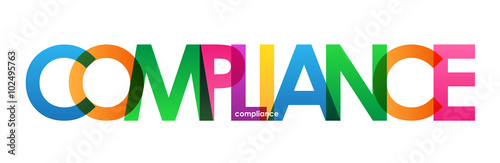 "COMPLIANCE" colourful vector letter icon