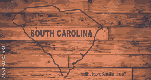 South Carolina Map Brand