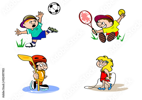 Four children set