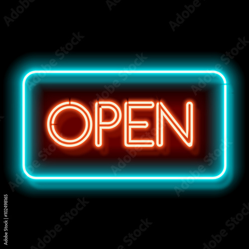 Retro Neon sign Open