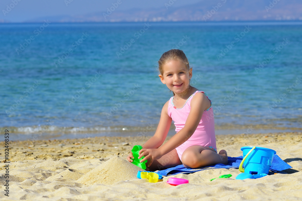 Real toddler girl enjoying her summer vacation Real toddler girl enjoying her summer vacation