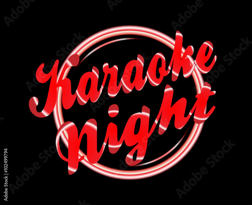 Karaoke Night Florescent Light