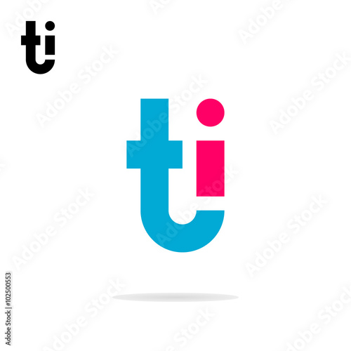 Abstract letters T and I logo template. Business logo template. Vector