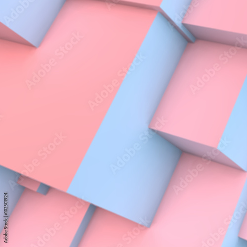 Abstract background with rose quartz and serenity cubes