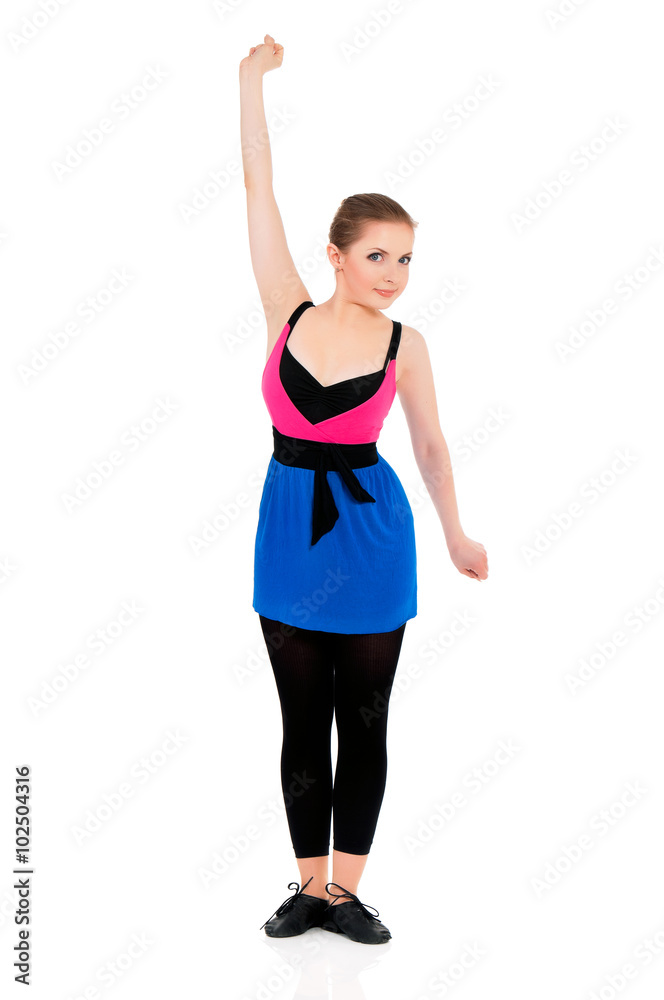 Woman doing fitness exercise Woman doing fitness exercise