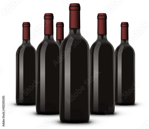 Bouteille de vin rouge 08