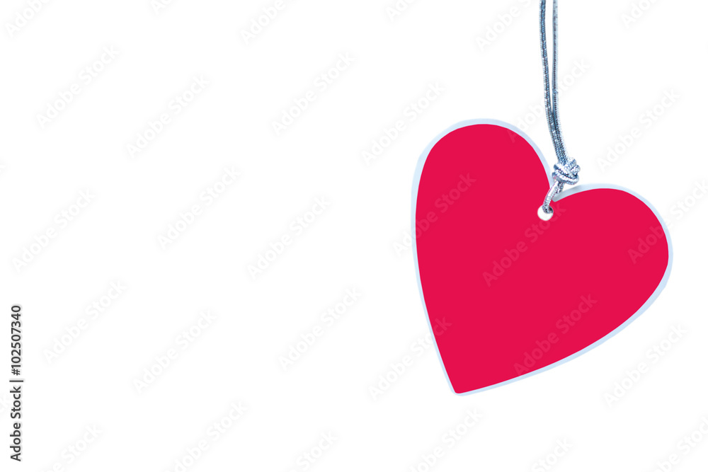 Heart paper isolated on white background for Valentines Day Heart paper isolated on white background for Valentines Day