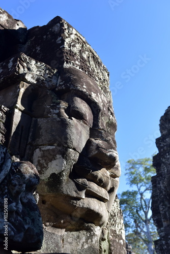 Bayon is a well-known and richly decorated Khmer temple at Angkor in Cambodia