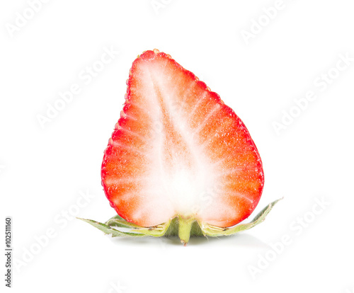 Strawberry,Strawberrycut half on white background.