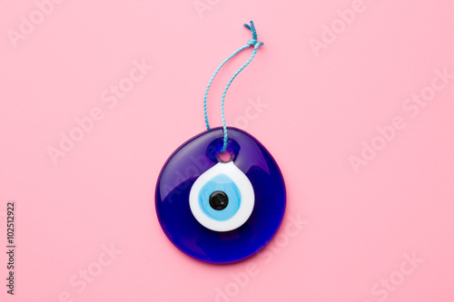 blue turkish eye photo
