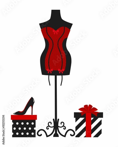 underwear vector corset lingerie shoes shoes heels